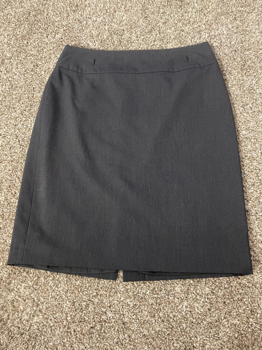 Liz Claiborne Charcoal Pencil Skirt with Subtle Back Vent